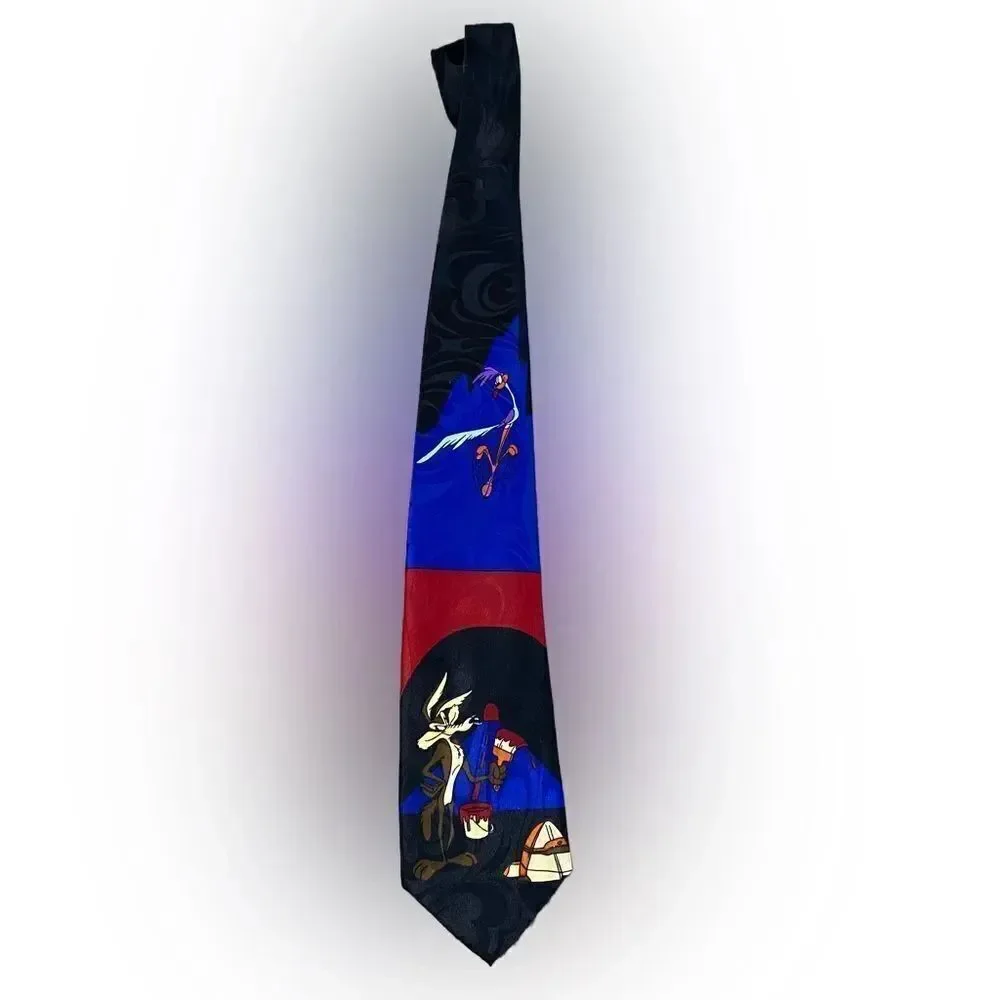 Vintage Looney Tunes Wile E. Coyote and Road Runner Neck Tie